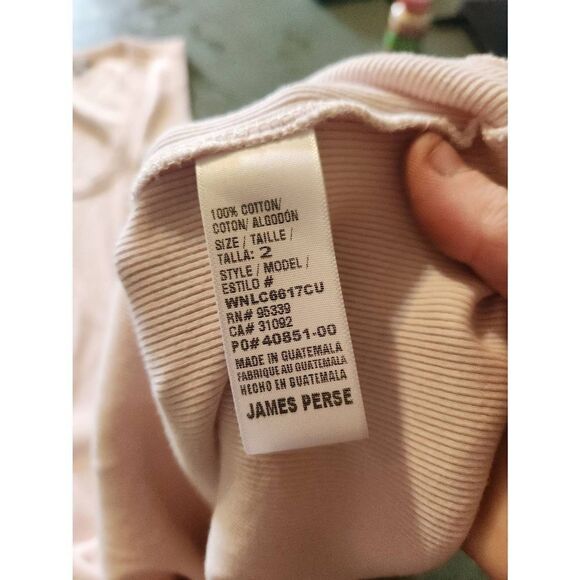 Standard James Perse Womens Ribbed Body Con Dress Light Pink  sz 2 (Small) - Picture 5 of 6
